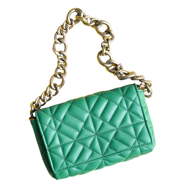 Green Quilted Handbag image